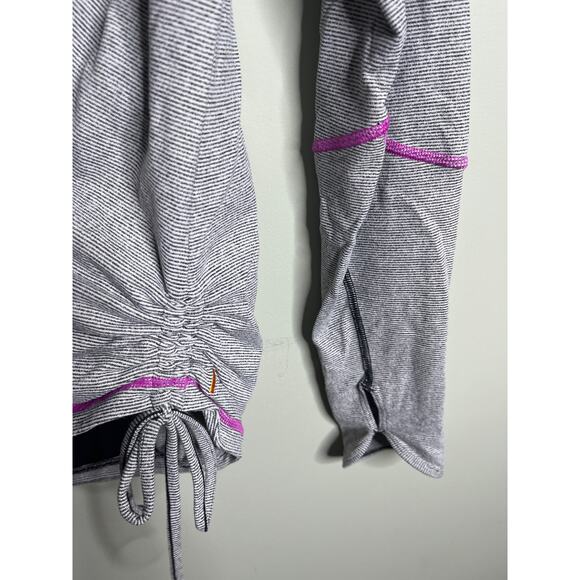 Lucy striped tech dashing run long sleeve top Large - Picture 4 of 5